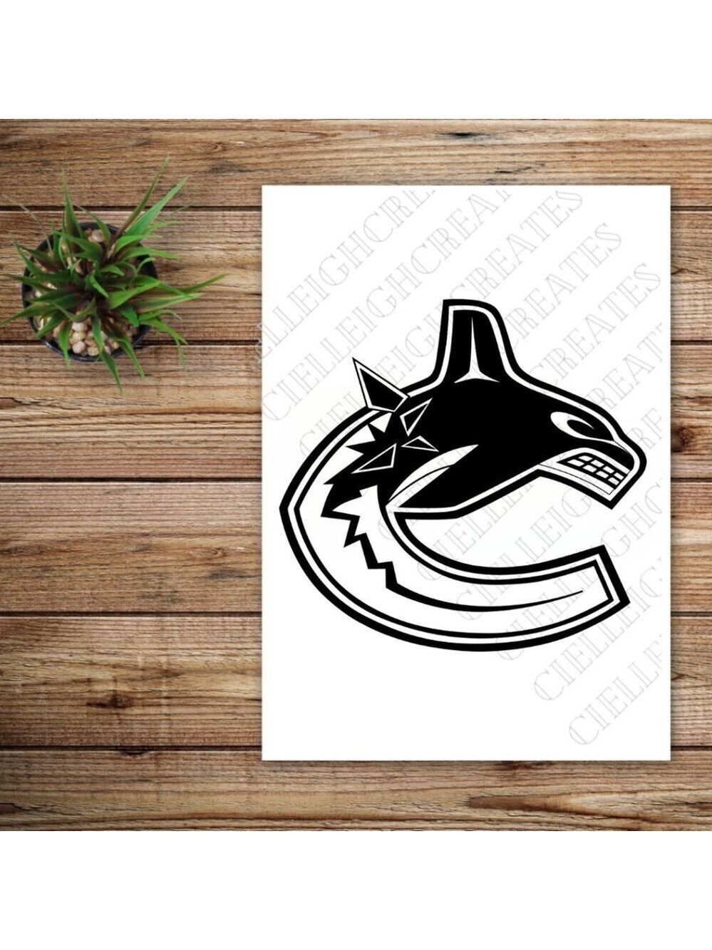 *2 for $20* Canucks logo vinyl decal sticker Hockey NHL Vancouver Handcrafted